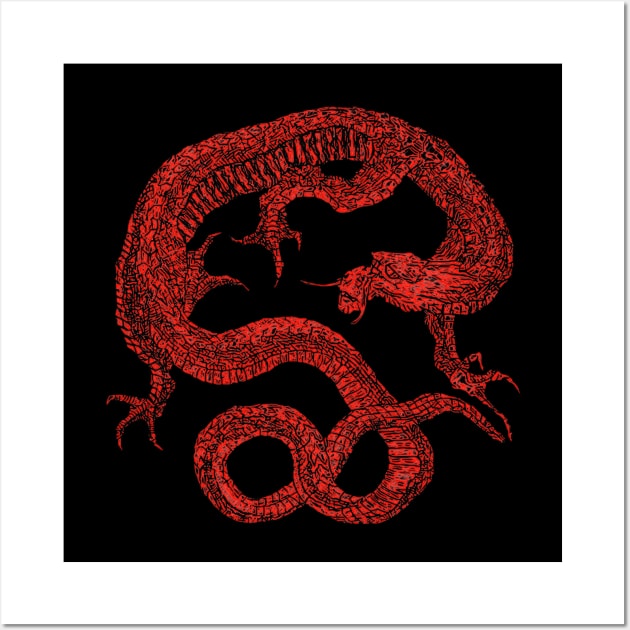 LUCKY DRAGON - RED Wall Art by optimustees